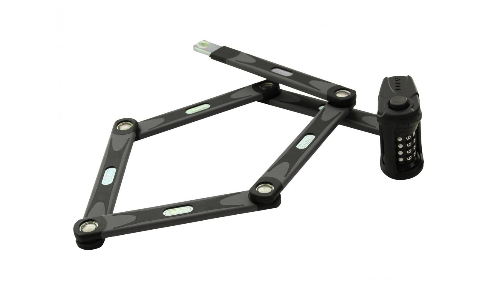 ABUS Bordo Combo 6100/90 Antivol Pliable – Code Chiffré – Acier Trempé – 90 Cm – Niveau Sécurité 9 – Noir